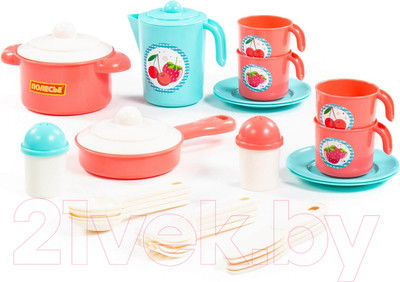 Набор игрушечной посуды Полесье Настенька / 7993 (на 4 персоны)