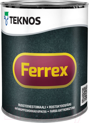 Грунт-краска Teknos Ferrex (1л, красный)