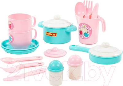 Набор игрушечной посуды Полесье Хозяюшка / 80127 (на 2 персоны)