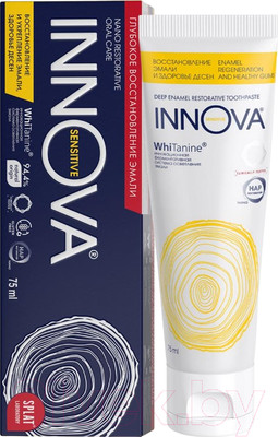 Зубная паста INNOVA Sensitive Восстановление эмали и здоровье десен (75мл)