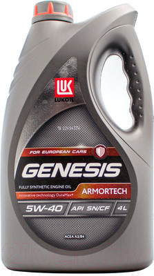 Моторное масло Лукойл Genesis Armortech 5W40 SN/CF 1539424/3148675 (4л)