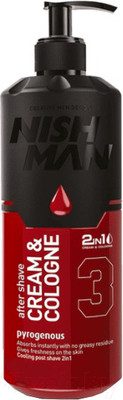 Крем после бритья NishMan 03 After Shave Cream Cologne Pyrogeneous 2 in 1 (200мл)