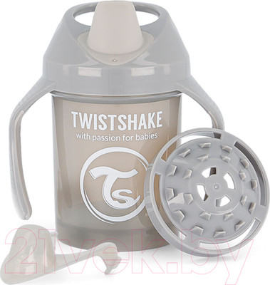 Поильник Twistshake Mini Cup / 78272 (230мл, пастельный серый)