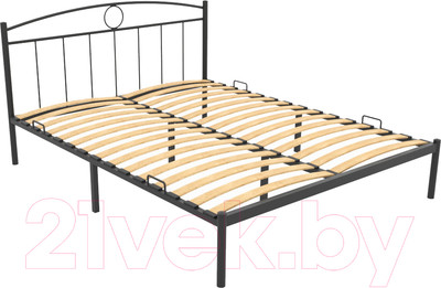 Полуторная кровать Князев Мебель Люмия ЛЯ.120.190.Ч (черный муар)