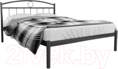 Двуспальная кровать Князев Мебель Люмия ЛЯ.160.200.Ч (черный муар)