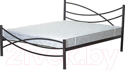 Полуторная кровать Князев Мебель Калифорния КЯ.140.190.К (коричневый муар)