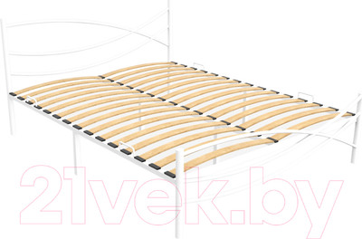 Односпальная кровать Князев Мебель Калифорния КЯ.90.190.Б (белый муар)