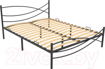 Односпальная кровать Князев Мебель Калифорния КЯ.90.190.Ч (черный муар)