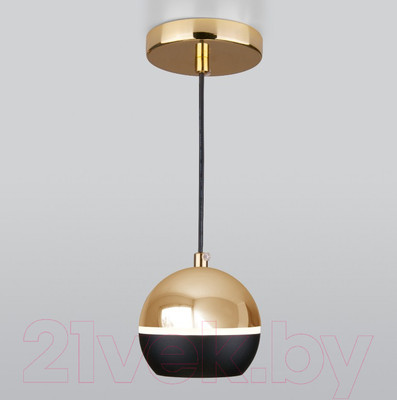 Потолочный светильник Elektrostandard DLS023 9W 4200K (черный /золото)