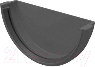 Заглушка желоба Grand Line Универсальная ПВХ (графит)