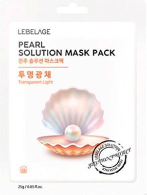 Маска для лица тканевая Lebelage Pearl Solution Mask Выравнивающая тон кожи