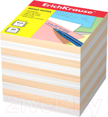 Блок для записей Erich Krause 6602 (белый/персиковый)