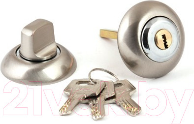 Фиксатор дверной защелки Apecs Megapolis WC-K-0803-NIS (с замком)