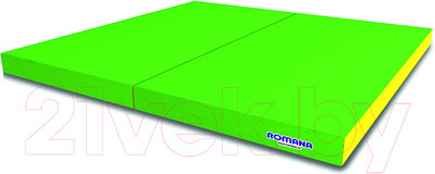 Гимнастический мат Romana 5.013.06 (светло-зеленый/желтый)