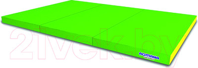 Гимнастический мат Romana 5.021.06 (светло-зеленый/желтый)