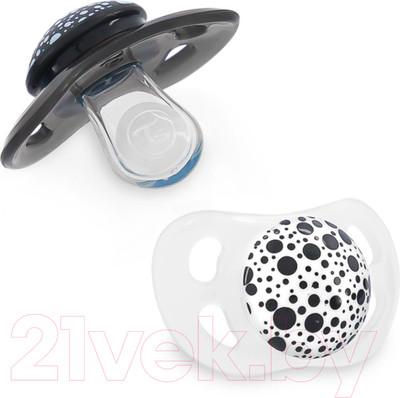 Набор пустышек Twistshake 78086 (2шт, черный/белый)