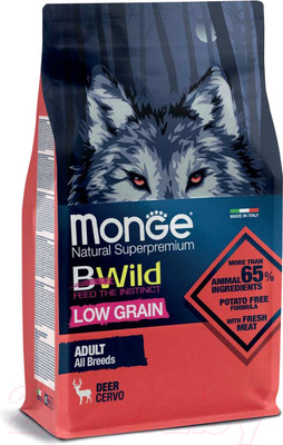 Сухой корм для собак Monge BWild Adult Deer (12кг)
