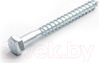 Шуруп ЕКТ 8.0х200 с шестигранной головкой острый / CV501374 (400шт, цинк)