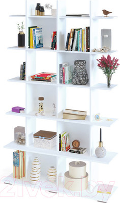 Стеллаж Сокол-Мебель СТ-6 (белый)