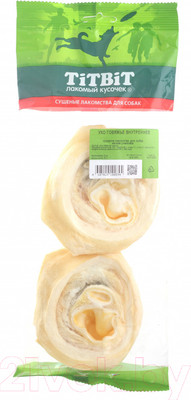 Лакомство для собак TiTBiT Ухо говяжье внутреннее / 0894