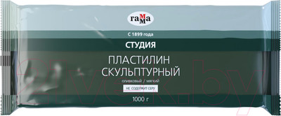 Пластилин скульптурный ГАММА Студия 2.80.Е100.004 (1кг, оливковый, мягкий)