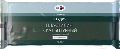 Пластилин скульптурный ГАММА Студия 2.80.Е100.003 (1кг, оливковый, твердый)