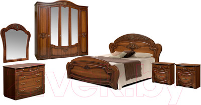 Комплект мебели для спальни ФорестДекоГрупп Луиза 5 (орех)