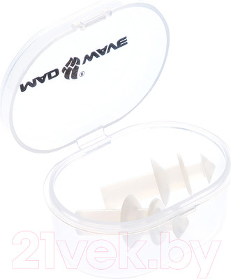 Беруши для плавания Mad Wave Плунжерные (прозрачный)