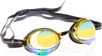 Очки для плавания Mad Wave Turbo Racer II Rainbow (желтый)