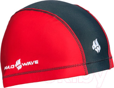 Шапочка для плавания Mad Wave Lycra Doutone (красный)