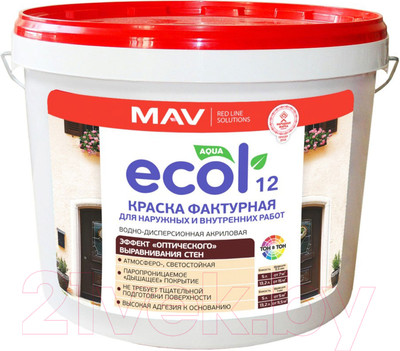 Краска MAV Ecol ВД-АК-1312 (15кг, белый)