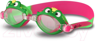 Очки для плавания Indigo Sport Лягушка 1721 G (зеленый/красный)