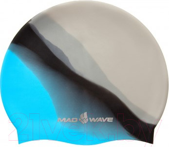 Шапочка для плавания Mad Wave Multi Adult BIG (голубой)