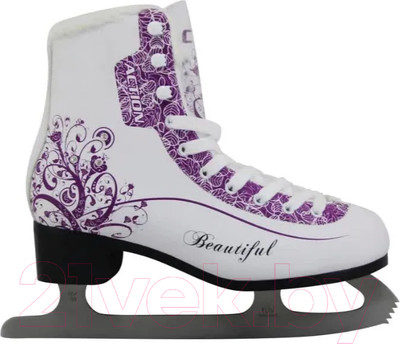 Коньки фигурные Senhai Beautiful / PW-215CD (р-р 42, белый/фиолетовый)