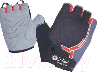 Велоперчатки Indigo Sport SB-01-8827 (4XS, черный/серый)