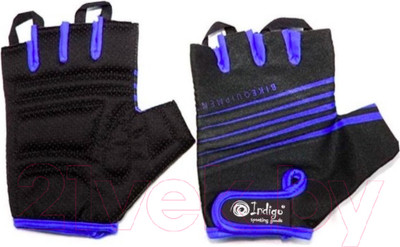 Велоперчатки Indigo Sport SB-01-1575 (S, черный/синий)
