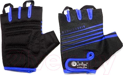 Велоперчатки Indigo Sport SB-01-1575 (XL, черный/синий)