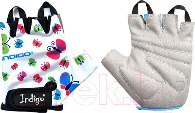 Велоперчатки Indigo Sport Butterfly / IN181 (2XS, белый)