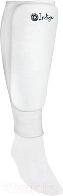 Защита голени для единоборств Indigo Sport 1118 (XXL, белый)