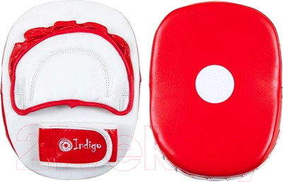 Боксерские лапы Indigo Sport PS-907 (красный/белый)