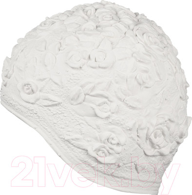 Шапочка для плавания Indigo Sport Розы / IN083 (белый)