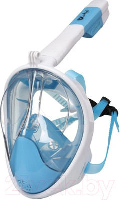 Маска для плавания Indigo Sport Crab / IN061 (L-XL, синий/белый)