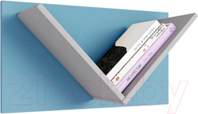 Полка Polini Kids Mirum 5Y 600 (серый/голубой)