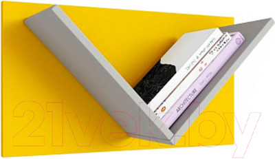 Полка Polini Kids Mirum 5Y 600 (серый/желтый)