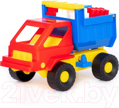 Самосвал игрушечный Полесье Кузя с конструктором / 1283