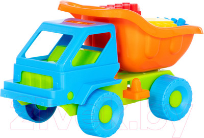Самосвал игрушечный Полесье Кузя-2 с конструктором набор №44 / 2815