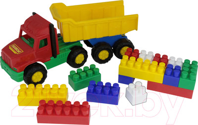Самосвал игрушечный Полесье Фаворит с конструктором / 4239