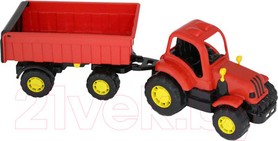 Трактор игрушечный Полесье Крепыш №1 с прицепом / 44792