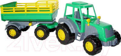 Трактор игрушечный Полесье Мастер №2 с прицепом / 35271