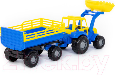 Трактор игрушечный Полесье Мастер №2 с прицепом и ковшом / 35288